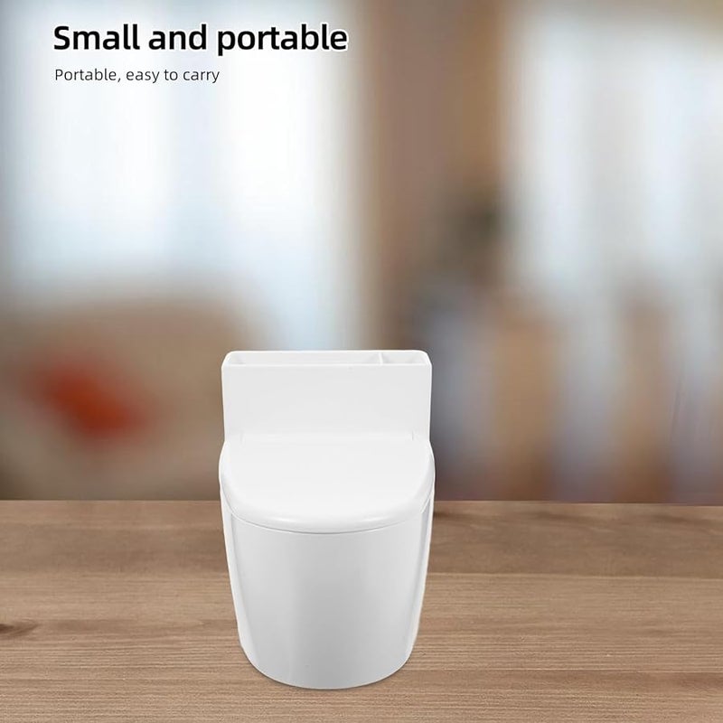 Creative Ceramic Toilet Shape Wall Mounted Ashtray With Lid And Adhesive Sticker - Image 5